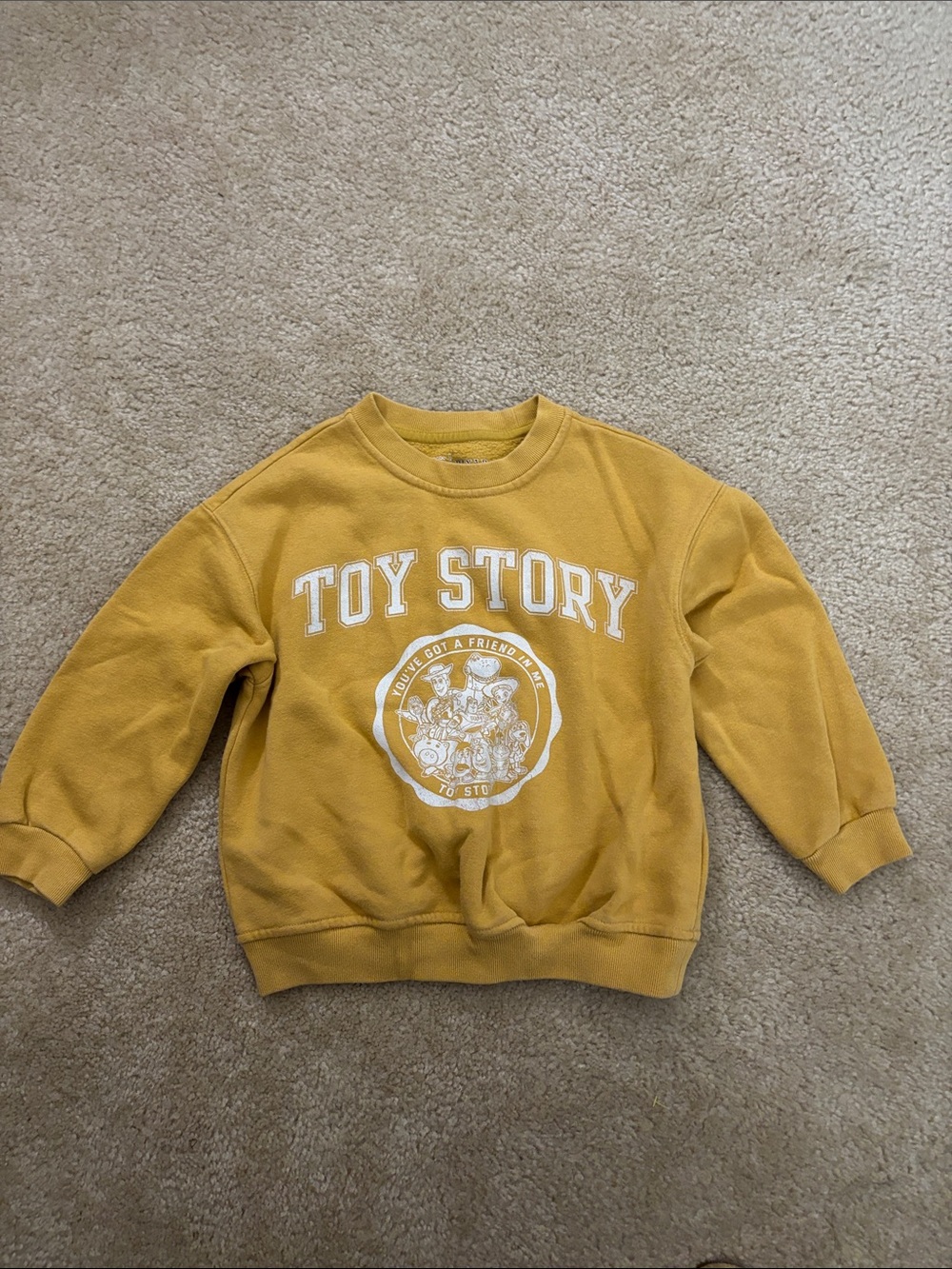 GAP Toy Story Golden Yellow Kids Sweatshirt